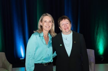 Corinne Cheeseman and Carmel Krogh OAM - 30 years of membership with AWA