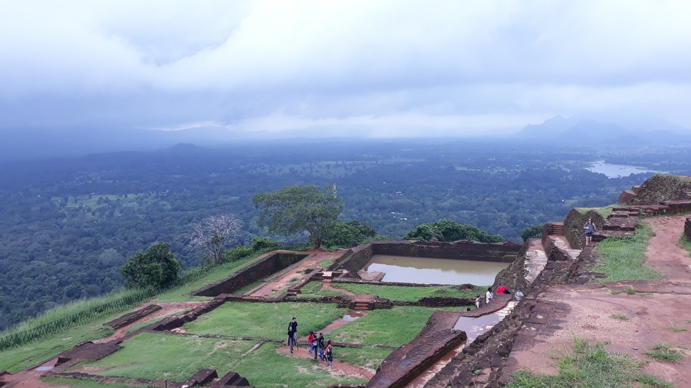 At top of the Lion Rock, or Sigiriya in Sri Lanka