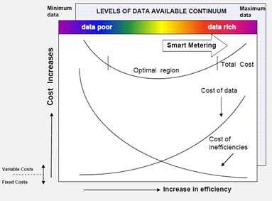 Optimal level of data - efficiency versus cost (Johnson, 2009)