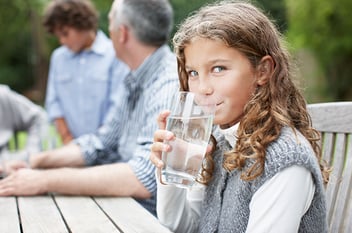 Child drinking water