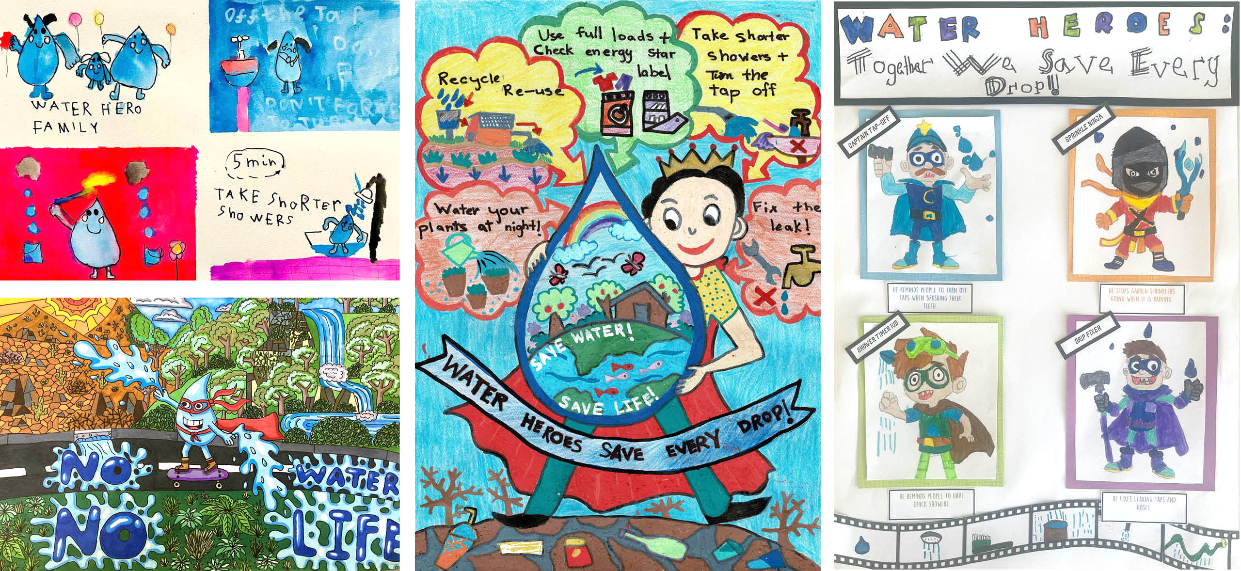 Winning National Water Week posters 2025 collage