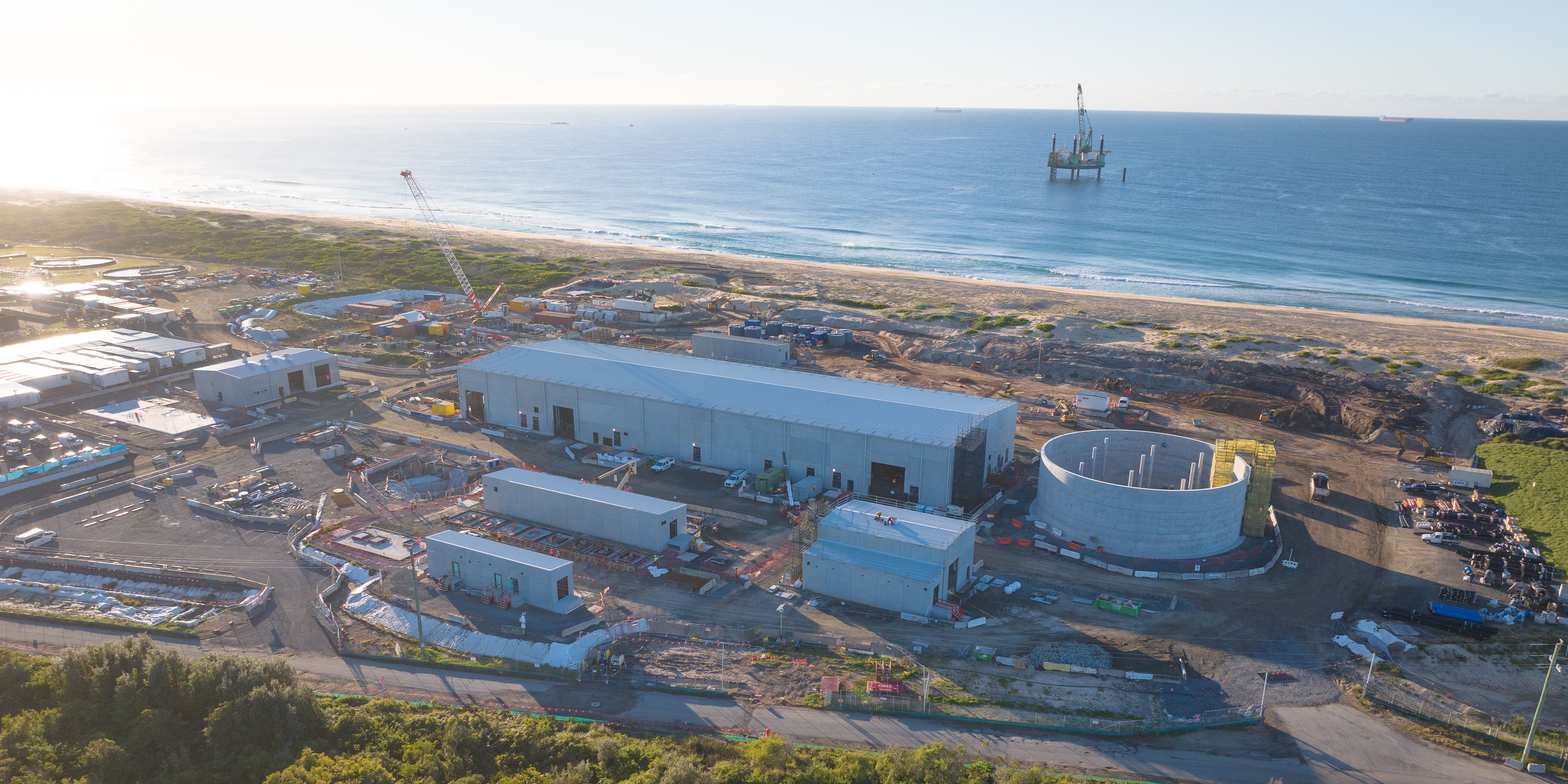 Marine works completed for Belmont desalination plant.