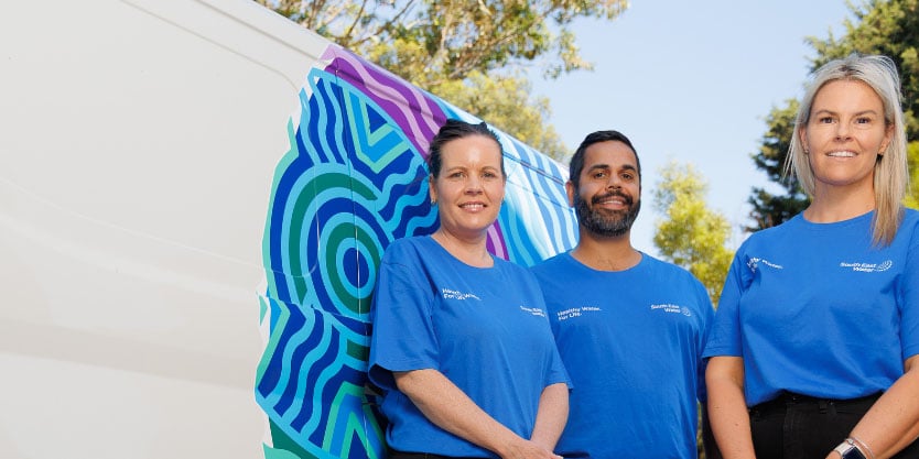 South East Water unveils Aboriginal artwork.