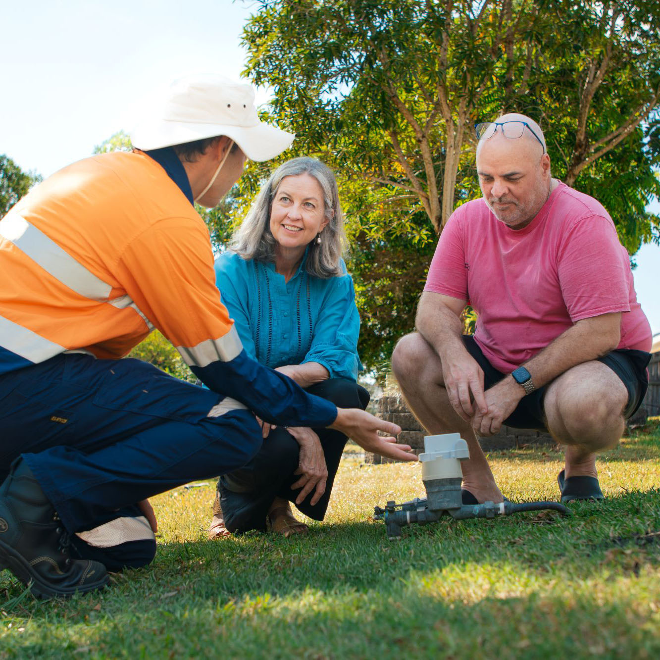 Unitywater CEO Anna Jackson and customer Daryl Nish_SOCIALS